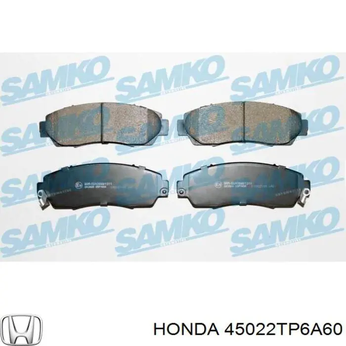 Pastillas de freno 45022TP6A60 Honda