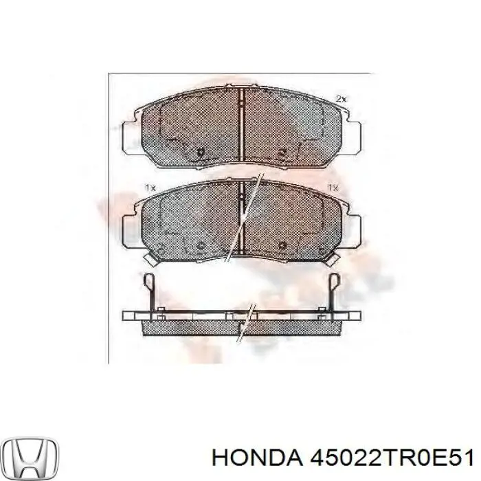 45022TR0E51 Honda pastillas de freno delanteras