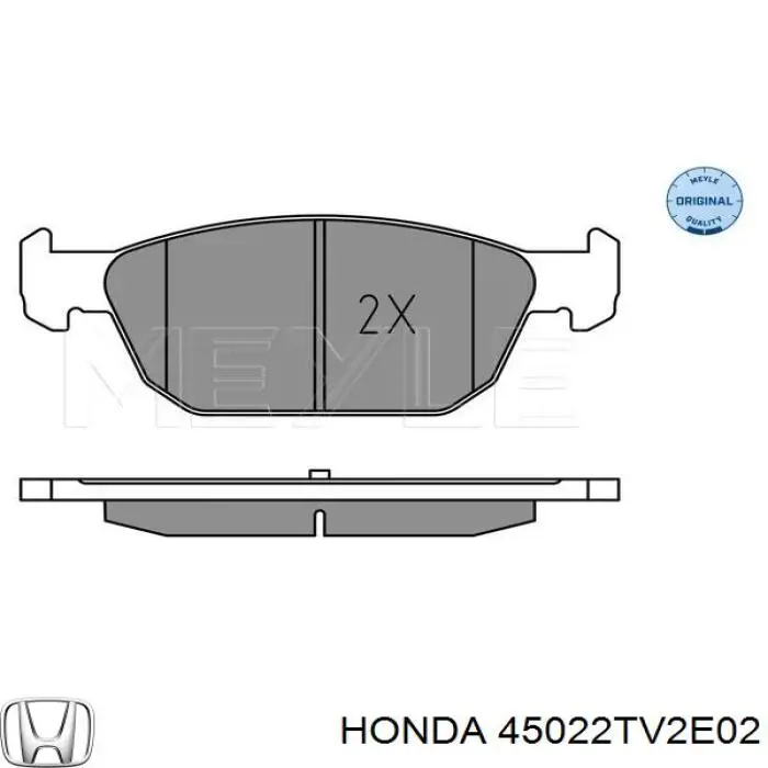 Comprar 45022TV2E02 Honda Pastillas delanteras de freno