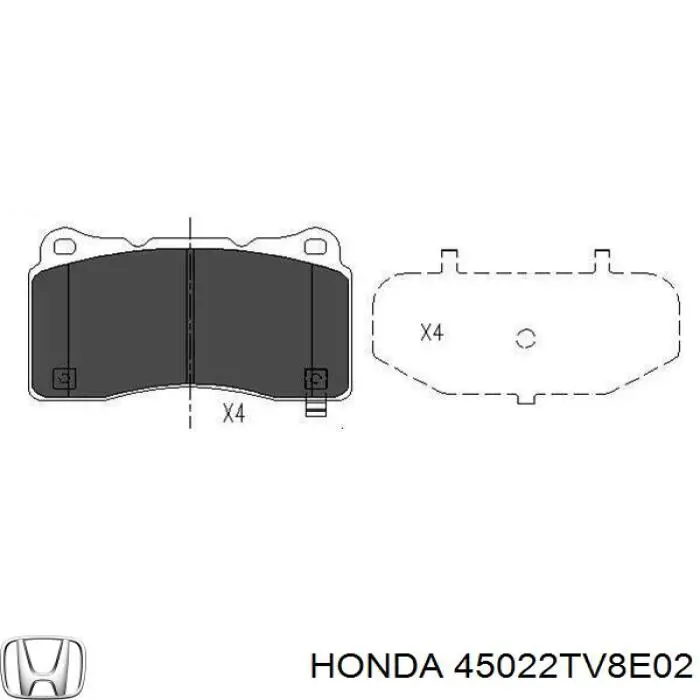 Comprar 45022TV8E02 Honda Pastillas delanteras de freno