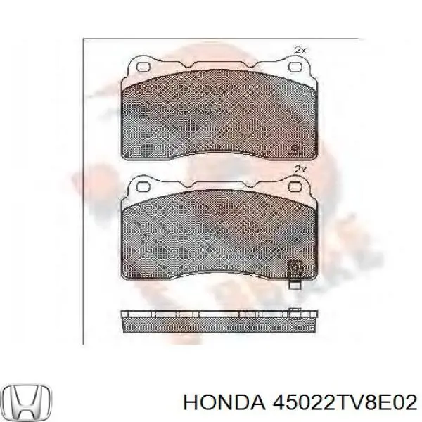 Pastillas de freno 45022TV8E02 Honda