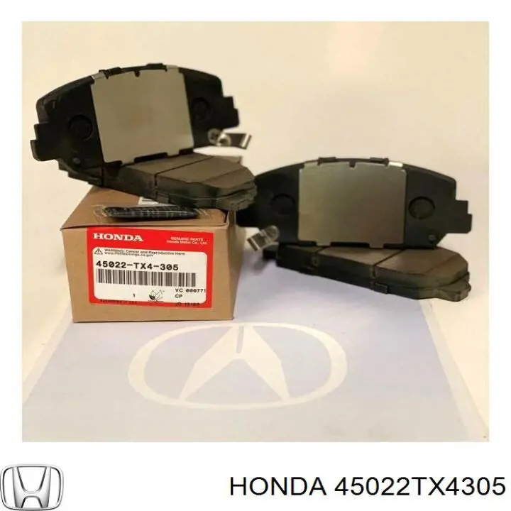Pastillas de freno 45022T3RA01 Honda