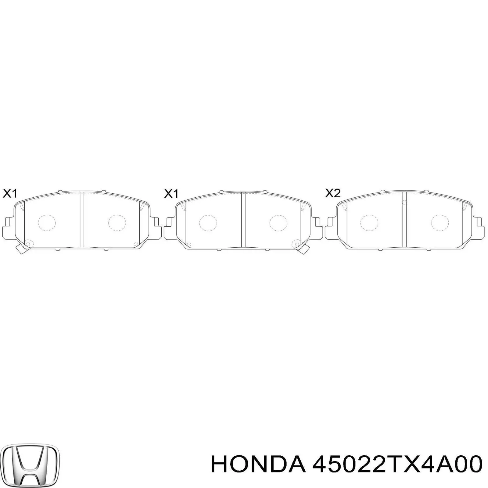 45022TX4A00 Honda pastillas de freno delanteras