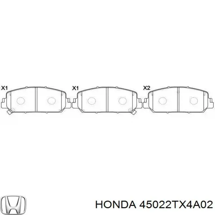 45022TX4A02 Honda pastillas de freno delanteras