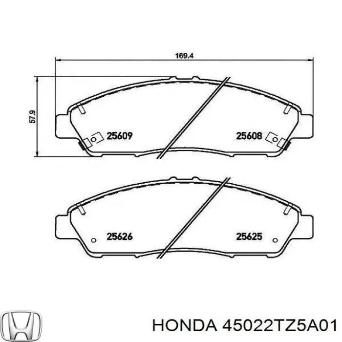 45022TZ5A01 Honda pastillas de freno delanteras