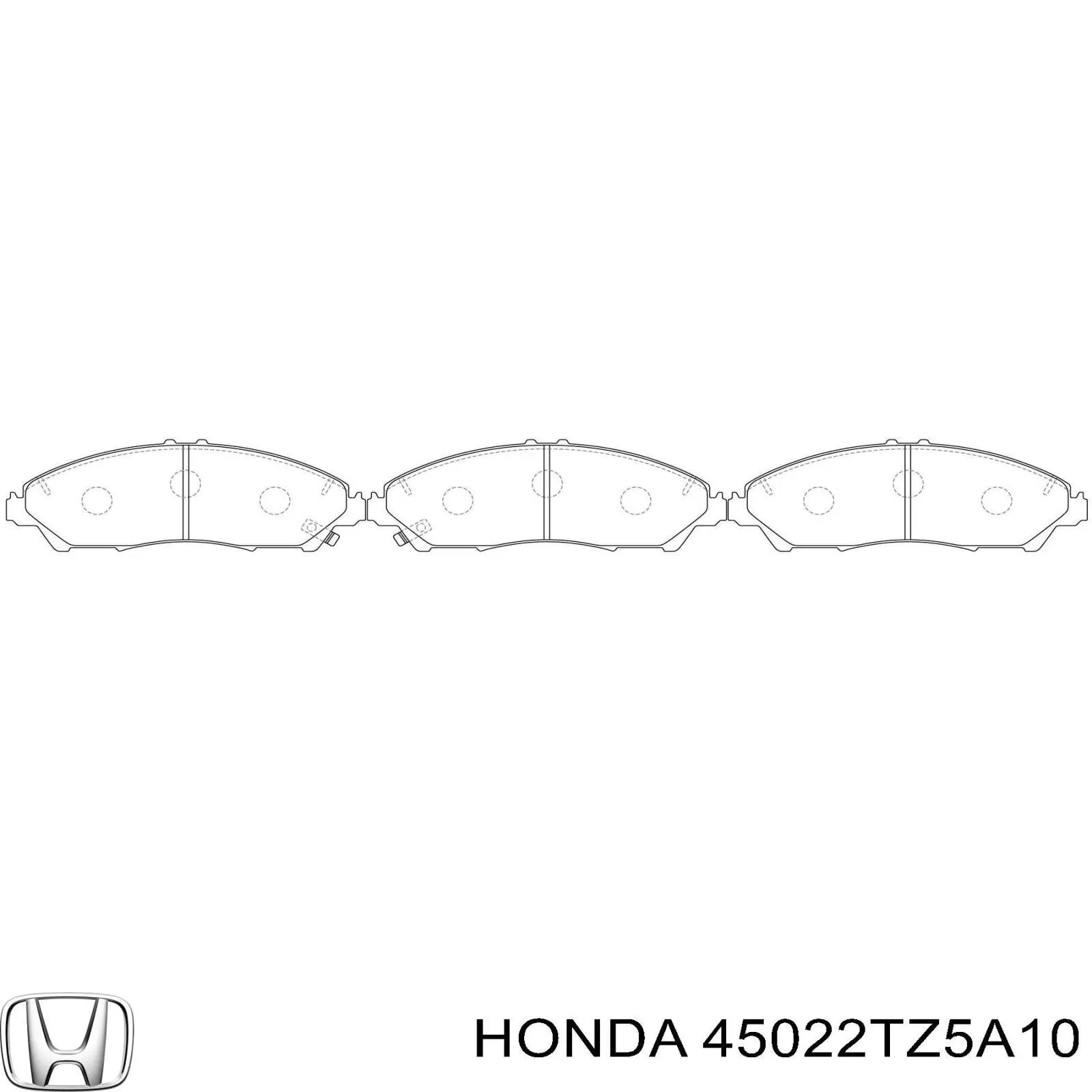 45022TZ5A10 Honda pastillas de freno delanteras