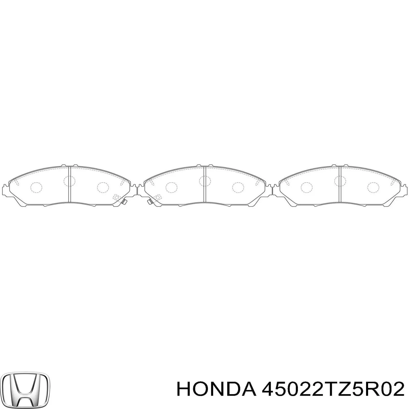 45022TZ5R02 Honda pastillas de freno delanteras