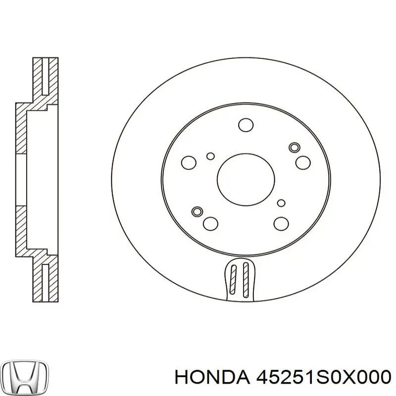 Disco de freno delantero Honda 45251S0X000