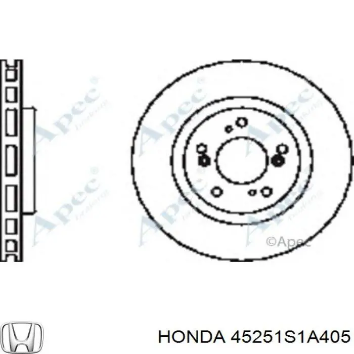 45251S1A405 Honda freno de disco delantero