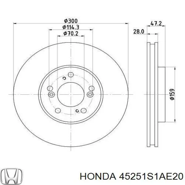 Frenos delanteros Honda 45251S1AE20 precio, desde 68,43 EUR