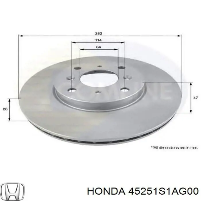 Frenos delanteros Honda 45251S1AG00 precio, desde 40,30 EUR