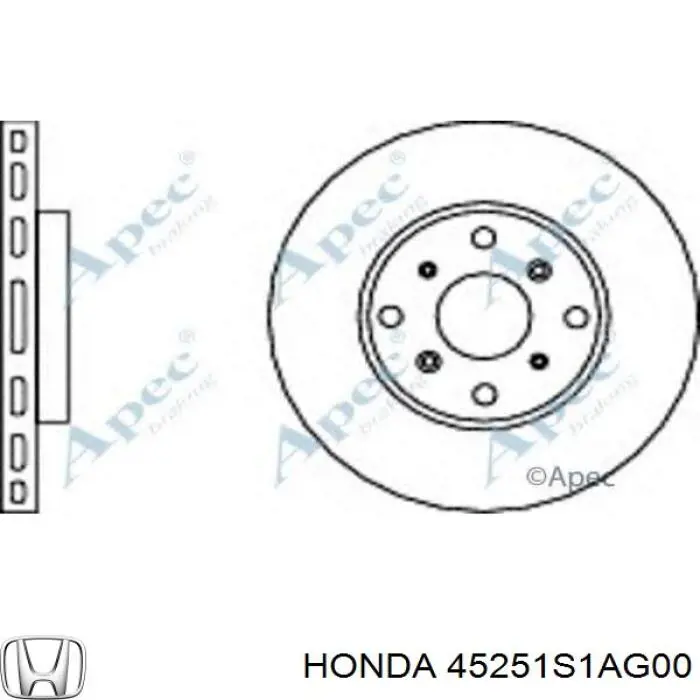 Comprar 45251S1AG00 Honda Freno de disco delantero