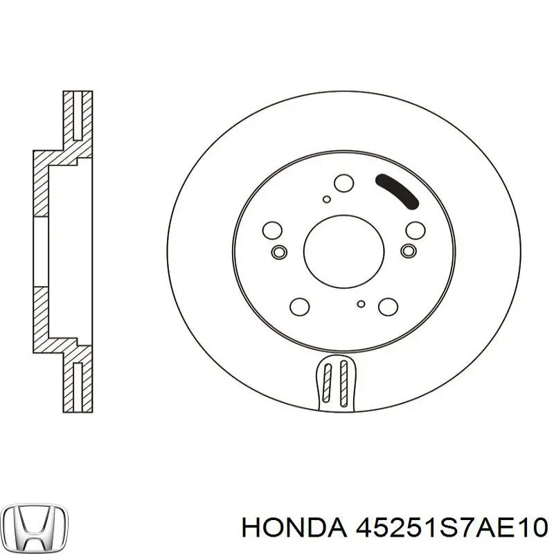 Disco de freno 45251S7AE10 Honda