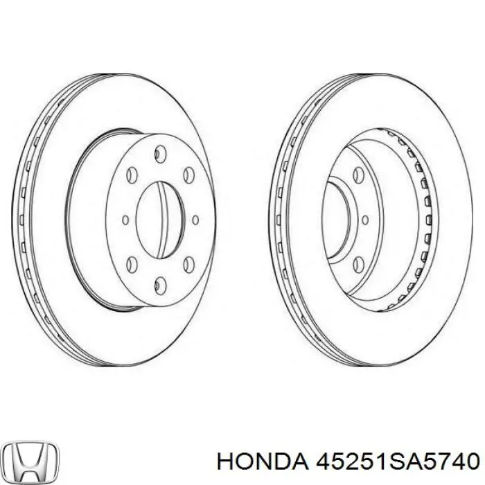 45251SA5740 Honda disco de freno delantero
