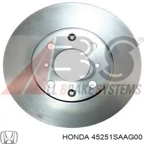 45251SAAG00 Honda disco de freno delantero