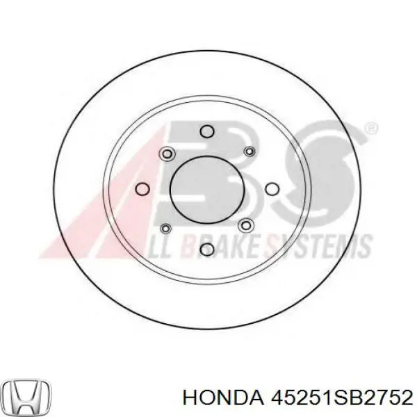 45251-SB2-752 Honda disco de freno delantero