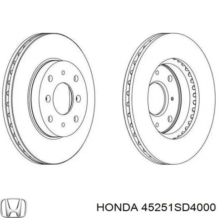 45251SD4000 Honda freno de disco delantero