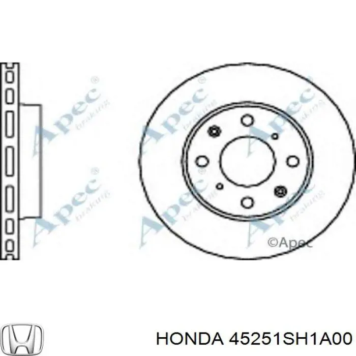 Comprar 45251SH1A00 Honda Freno de disco delantero