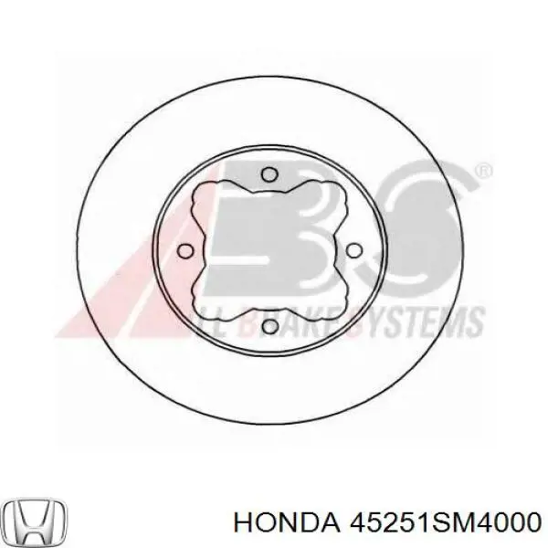 45251SM4000 Honda disco de freno delantero