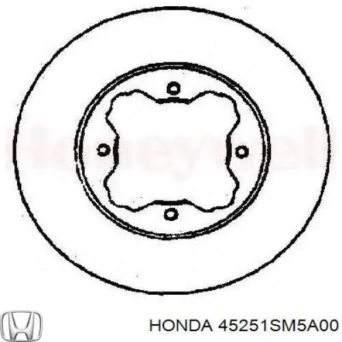 45251SM5A00 Honda freno de disco delantero