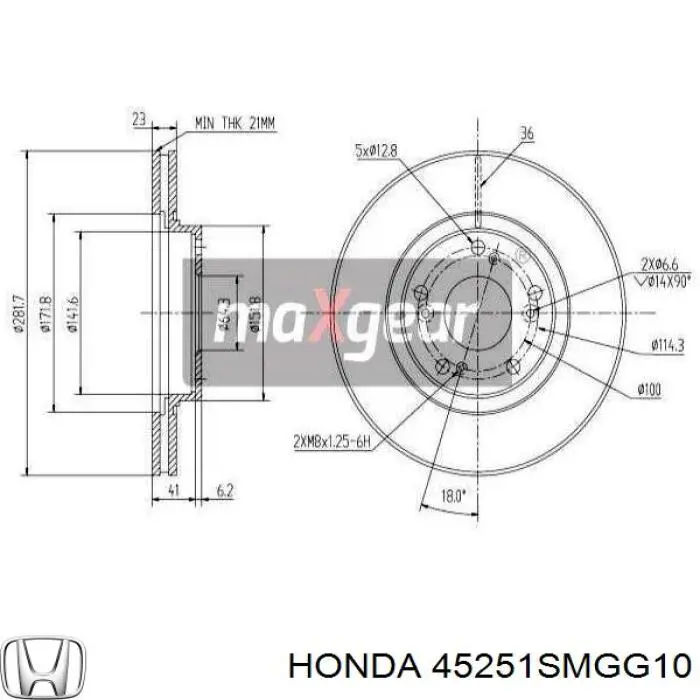 Frenos delanteros Honda 45251SMGG10 precio, desde 41,85 EUR