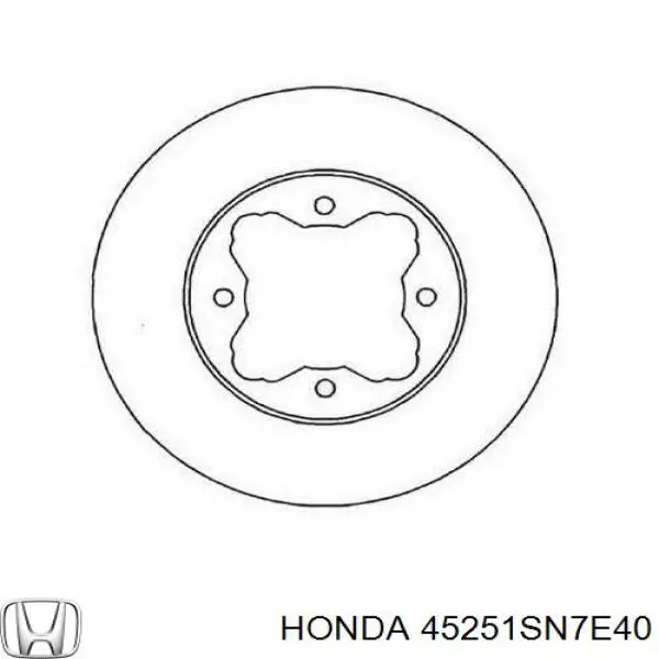 Disco de freno 45251SN7E40 Honda