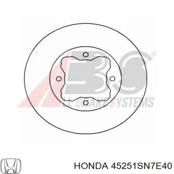 45251-SN7-E40 Honda disco de freno delantero