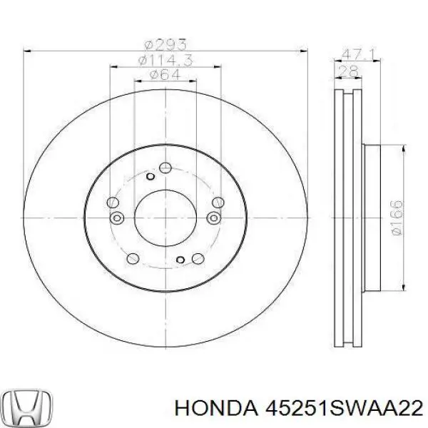 45251SWAA22 Honda