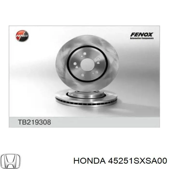 Comprar 45251SXSA00 Honda Freno de disco delantero