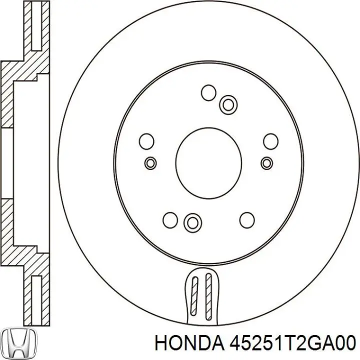 45251T2GA00 Honda freno de disco delantero