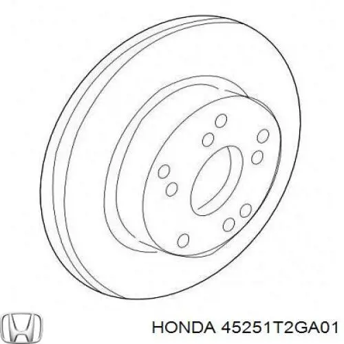 45251T2GA01 Honda freno de disco delantero