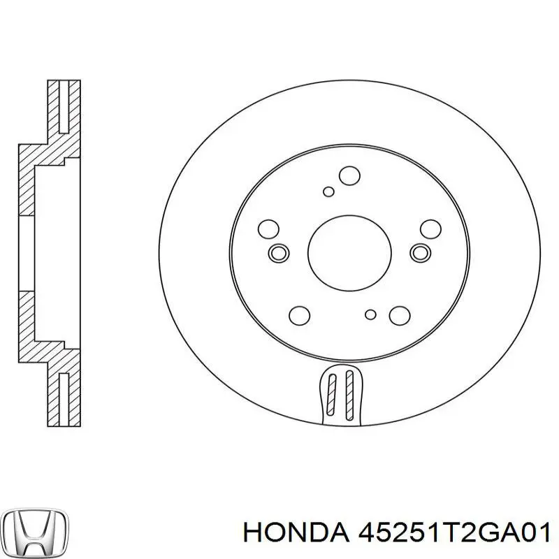 Disco de freno 45251T2GA01 Honda