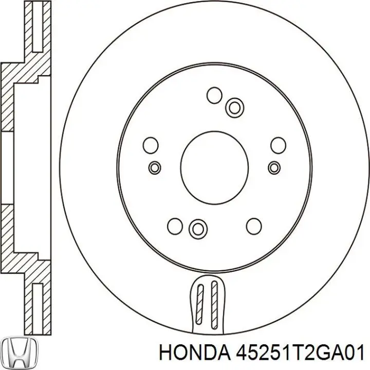 Comprar 45251T2GA01 Honda Freno de disco delantero
