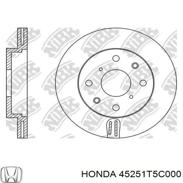 Comprar 45251T5C000 Honda Freno de disco delantero