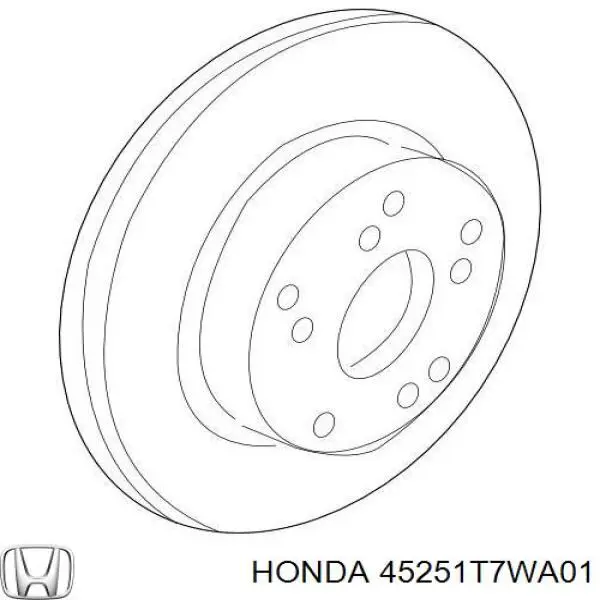 45251T7WA01 Honda freno de disco delantero