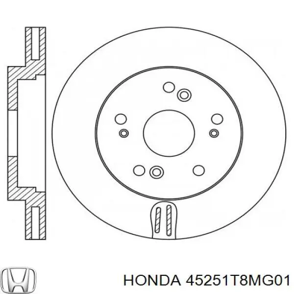 45251T8MG01 Honda freno de disco delantero