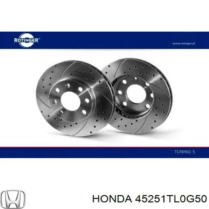Comprar 45251TL0G50 Honda Freno de disco delantero