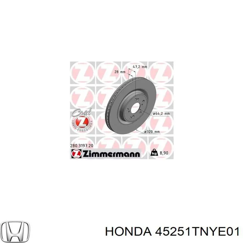 45251TNYE01 Honda