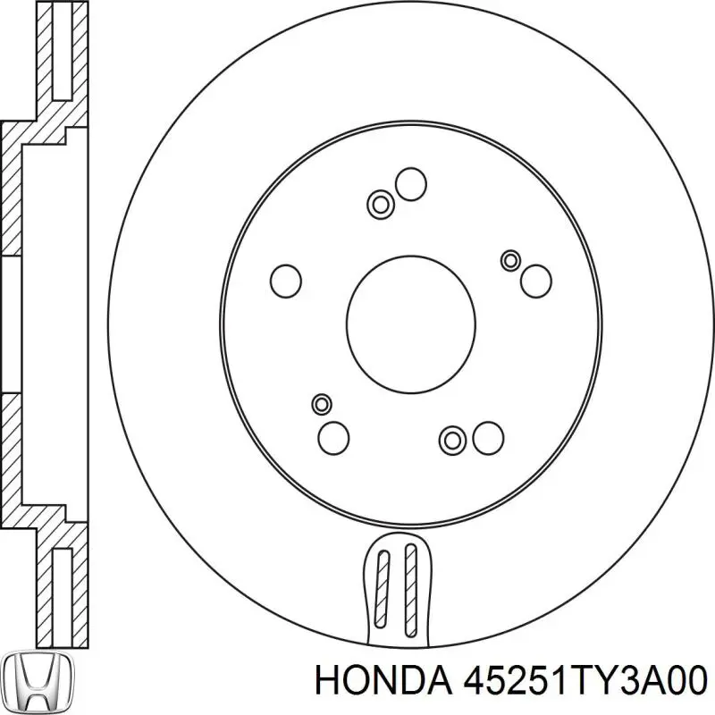 45251TY3A00 Honda freno de disco delantero