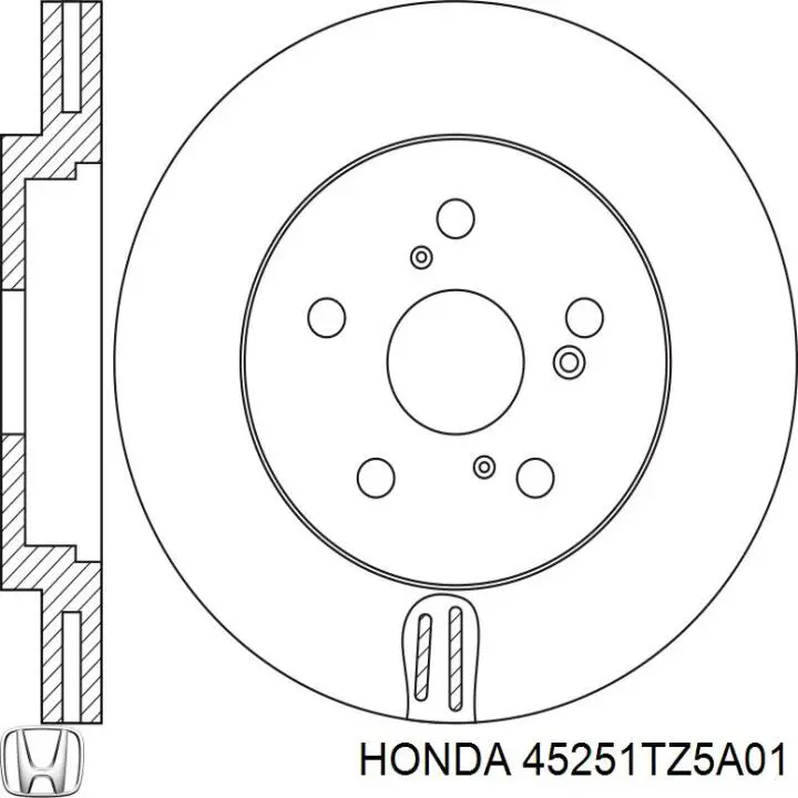 45251-TZ5-A01 Honda freno de disco delantero