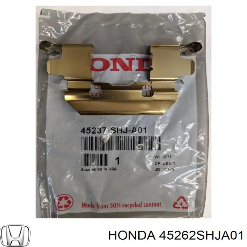 45262SHJA01 Honda pasador guía, pinza del freno delantera, superior