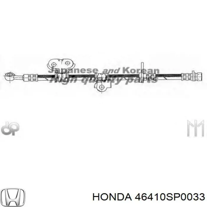 46410SP0033 Honda tubo flexible de frenos delantero derecho