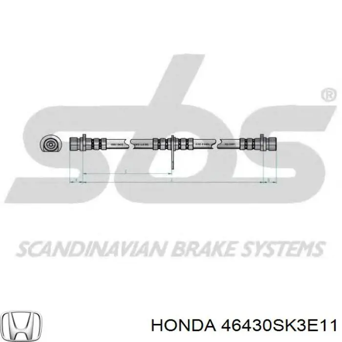 46430SK3E11 Honda latiguillo de freno trasero