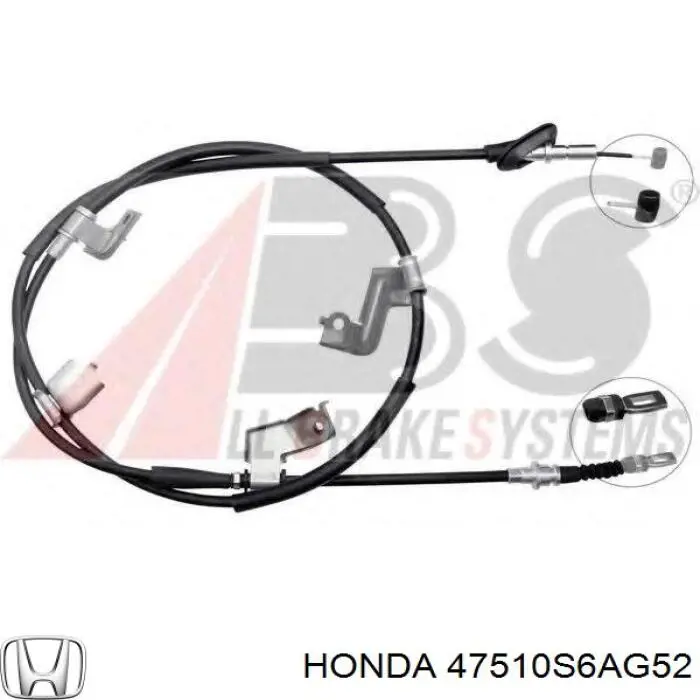 47510S6AG52 Honda cable de freno de mano trasero derecho