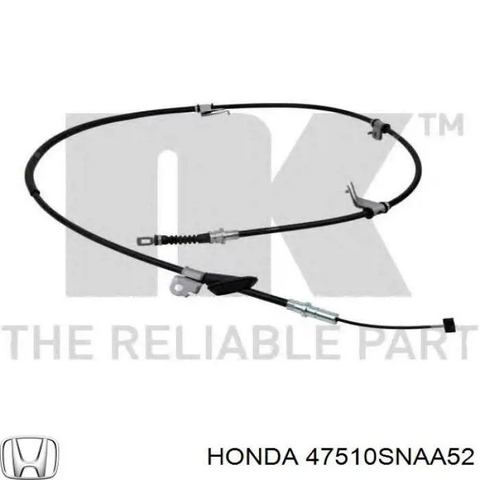 47510SNAA52 Honda cable de freno de mano trasero derecho