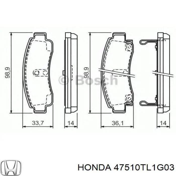 Comprar 47510TL1G03 Honda Cable de freno de mano trasero derecho