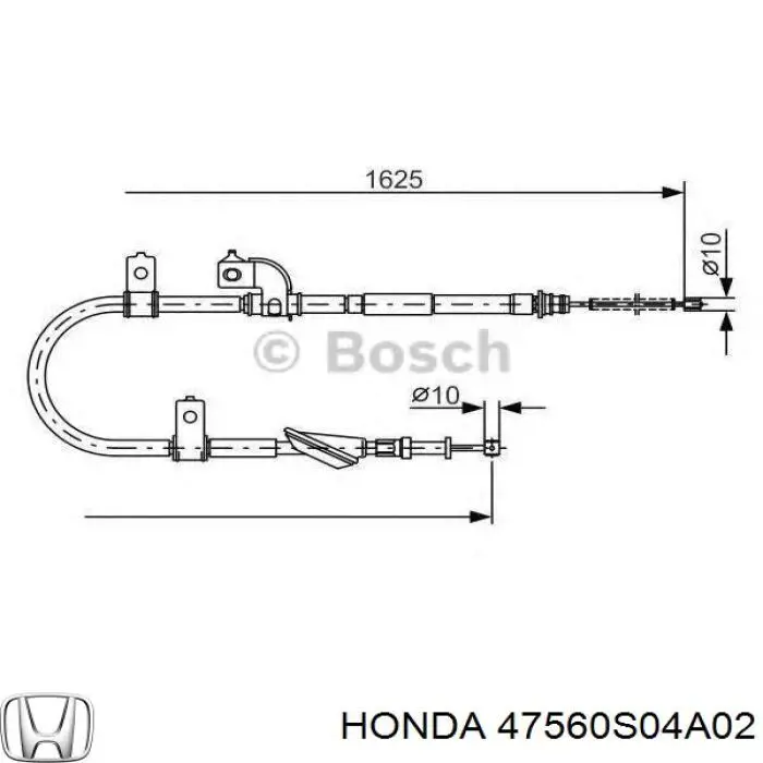 Cable de freno de mano trasero izquierdo Honda 47560SR1A02 precio, desde 27,72 EUR