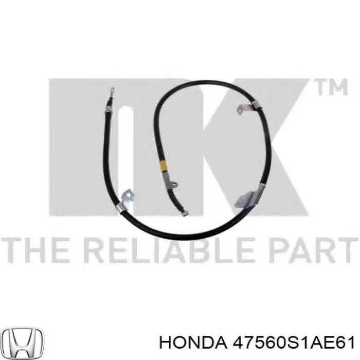 47560S1AE61 Honda cable de freno de mano trasero izquierdo