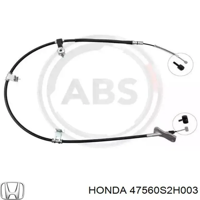 47560S2H003 Honda cable de freno de mano trasero izquierdo