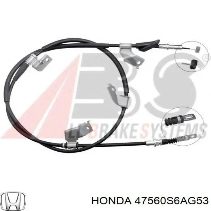 Comprar 47560S6AG53 Honda Cable de freno de mano trasero izquierdo